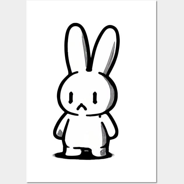 Monochromatic bunny Wall Art by stkUA